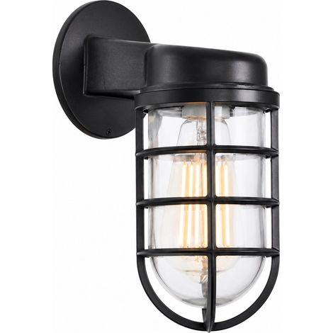 4w super lumineux imperméable à l'eau LED applique, éclairage extérieur jardin couloir escalier gamme noire 24m (ampoule non incluse) (1/4)