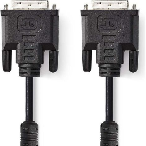 Cable dvi dvi i macho de 245 pines dvi i macho de 245 pines 2560x1600 niquelado 200 metros recto pvc negro bolsa de plastico