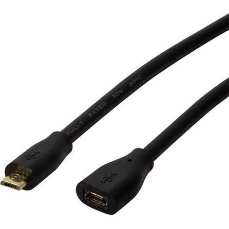 LogiLink CU0123 cable USB USB 2.0 2 m Micro-USB B 0,48 Gbit/s Negro (1/3)
