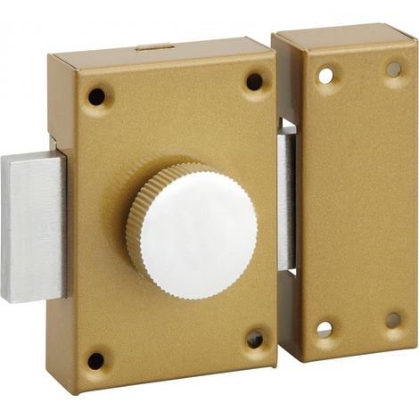 Verrou à bouton automatique pour porte intérieure – Longueur cylindre 60mm – Épaisseur porte max 40mm – Niveau sécurité 3 – Pour bois dur