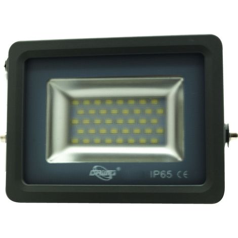 FARO LED SMD SLIM FARETTO ESTERNO IP65 LUCE 6000K BIANCO FREDDO GRIGIO 20W