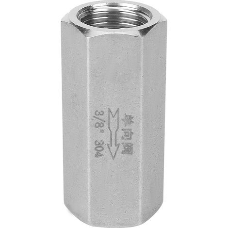 Clapet anti-retour d'air unidirectionnel à filetage femelle hexagonal BSPP en acier inoxydable pour connexion de conduite d'eau(3/8in) (1/5)