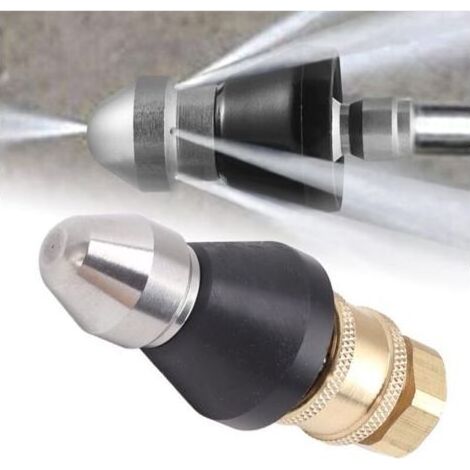 Buse Inox G1/4 pour Nettoyage Égouts et Débouchage Tuyaux (1/4)