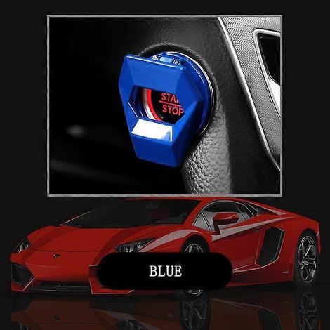 Kit de protección con botón pulsador para interruptor de arranque/parada del motor de un solo clic para automóvil, cubierta adhesiva decorativa (1/5)