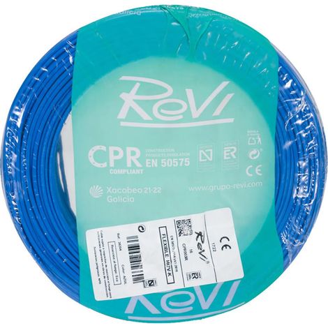Cable Electrico 2,5 mm2 Azul 200 m Hilo PVC Flexible Cable para Electricidad (1/5)