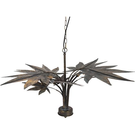 Suspension Luminaire Baroque en Métal Cuivré 86x86x49 cm Lustre G9 pour Table à Manger - PANGIVO (1/3)
