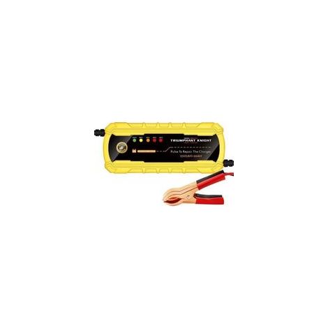 12V 2A JauneChargeurs de batterie 12V pour voitures et motos en gros, modèle à affichage numérique LED à impulsions intelligent, compatible avec les batteries au plomb-acide.