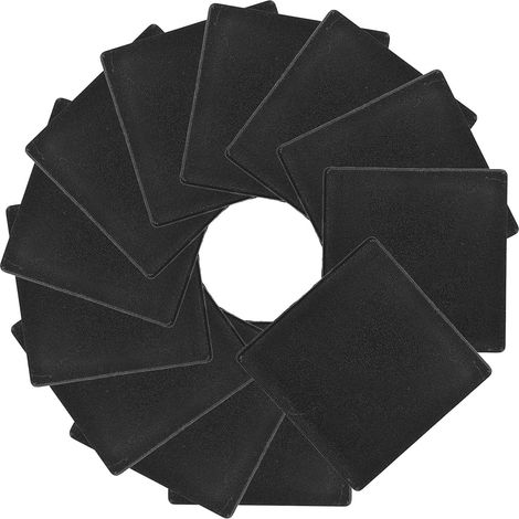 100 bouchons de tube antidérapants, carrés, noirs (1/5)