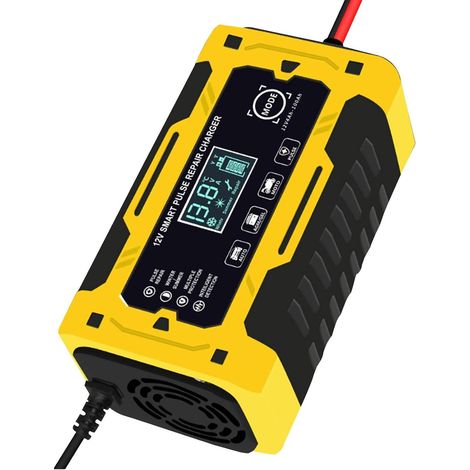 Chargeur de voiture 12 V 6 A, chargeur de batterie 12 V  Chargeur de batterie chargeur automobile intelligent 6A  Mainteneur de batterie flottante pour chargeur de voiture Trickle pour camion et voi (1/5)