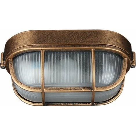 royaluxe - Applique D'extérieur, Lampe Ovale En Aluminium Moulé Sous Pression Applique, Murale Marine Nautique Lumière Vintage Industrielle, Lampe De Bateau, Décoration Mur Patio Couloir Lampes (1/5)