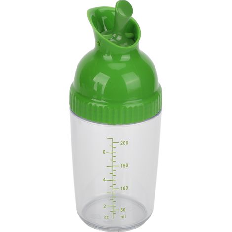 Shaker à vinaigrette 200 ml sans BPA, anti-fuite, avec couvercle, pour la cuisine (Green) (1/5)