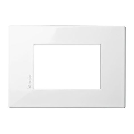 Placca Axolute Air 3 Moduli Bianco Materiale Metallo