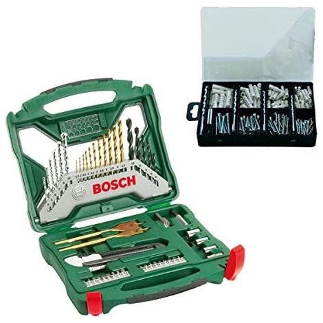 BOSCH 2607017523 - Maletín X-line con 50 unidades para taladrar y atornillar + set de fijación con 173 unidades valorado en 9,95 euros.
