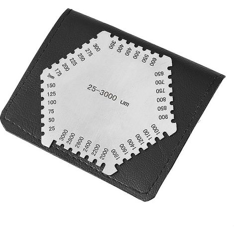 Hochpräziser Edelstahl-Nassfilmkamm, Dickenmessgerät 25-3000µm