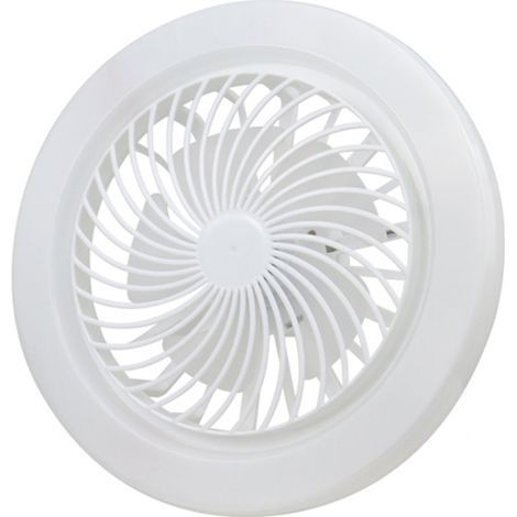 Lampe ventilateur E27 silencieuse, plafonnier pour bureau ou salle à manger, lumière blanche (1/5)