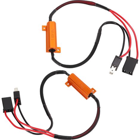 LED-Decoder H7 Aluminiumgehäuse Einzelwiderstandsdraht LED-Scheinwerfer-Fehlerdecoder (1/5)