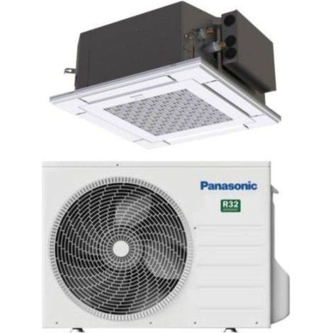 Climatiseur Panasonic Monosplit à cassette 60x60 à 4 R-32 U-25 36 50 PZ3E5 - S-25 36 50 PY3E R-32 12000 btu (1/2)