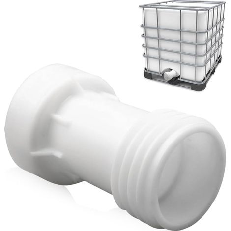 Raccordi per serbatoi IBC, adattatore IBC S60 x 6, giunto di estensione, valvola per serbatoio da 60 mm, filettatura grossa dritta in plastica da 1000 l, raccordi per contenitori IBC S60 x 6, connetto (1/5)