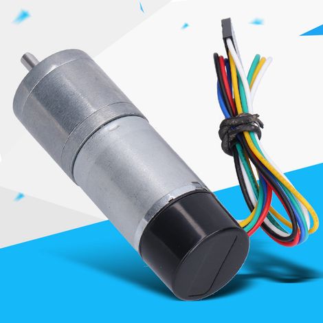 Encodeur JGA25-371 : mesure de vitesse d'un moteur à engrenages, retour de signal, moteur intelligent pour châssis de voiture, 24 V CC, 620 tr/min (1/5)