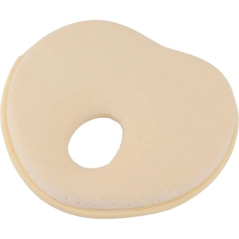 Oreiller bébé tête lente récupération coton pur mousse souple anti-aplatissement nouveau-né jaune pour maison chambre voyage (1/5)
