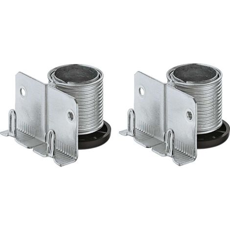 Pieds de meuble vérins en acier 2x – Charge 150kg par vérin – Base plastique et équerre d'applique – Pour cuisine et salle de bain (1/3)