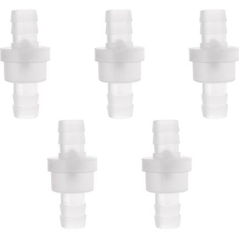 5pcs 3/8 Pouces (10mm) Clapets Anti-retour Unidirectionnels 43,24x20,2mm PP Clapet Anti-Retour pour Systèmes Pneumatiques à Eau Carburant Huile Air Et Gaz (1/5)