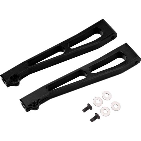 2 Pièces Bras de Suspension Avant Supérieurs en Alliage d'Aluminium pour Voiture et Camion JLB 1/10 - Noir (1/5)
