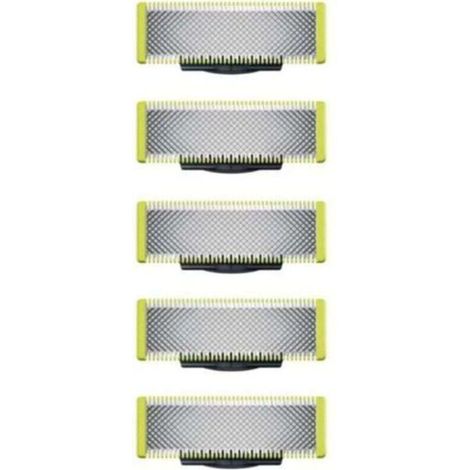 Lames de rechange compatibles avec OneBlade pour rasoir/tondeuse électrique OneBlade, en acier inoxydable haute résistance, pour la tonte, le coiffage et le rasage, lot de 5 (1/4)
