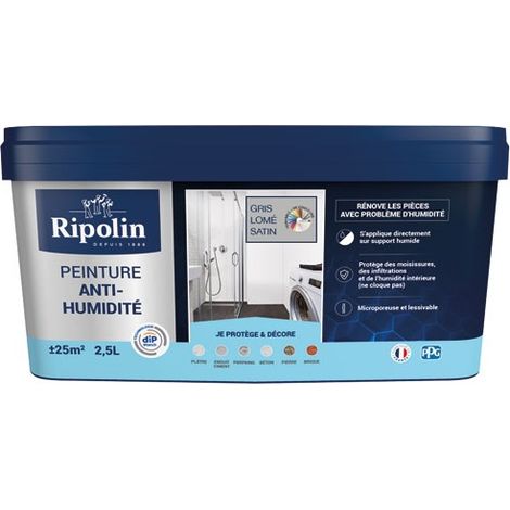 Ripolin Feuchtigkeitsbeständige Farbe Grau Lome 2,5l - Ripolin