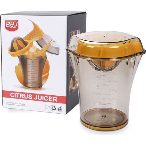 Presse-citron portable et pratique - Presse-orange - Presse-agrumes - Presse-citron - Presse-citron fait main - Plastique - Jaune (1/5)