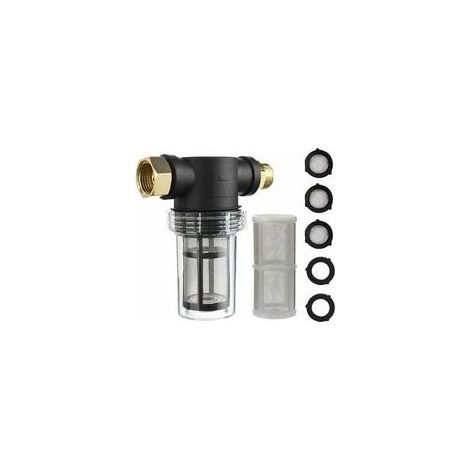 Filtre de tuyau d'arrosage pour entrée d'eau de nettoyeur haute pression, filtre en ligne pour sédiments, écran 40 mailles, 100 mailles supplémentaires (1/5)