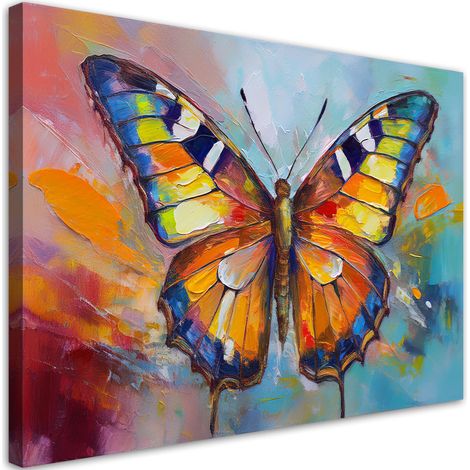 Tableau déco Papillon coloré 60x40 (1/5)