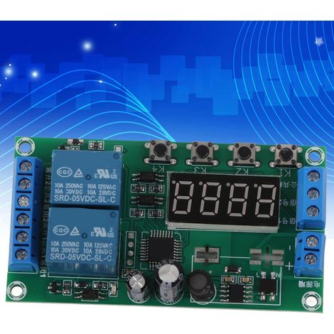 Module de relais temporisé à deux canaux, temporisation du cycle de mise hors tension déclenchée par impulsion, DCd7-30V universel en option. (1/5)