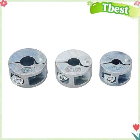 Colliers de butée de foret, 3 pièces, anneaux d'arrêt de profondeur de perçage, Type ouvert en alliage de Zinc avec clé hexagonale (1/4)