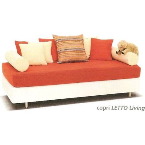 Copridivano/Letto Genius Living In Tinta Unita, misuraSingolocoloreSiena 1011 (1/2)