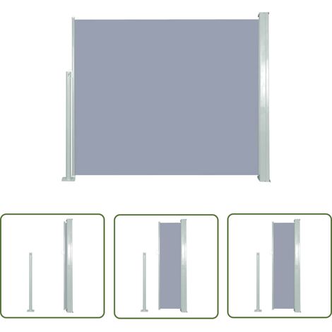 vidaXL Ausziehbare Seitenmarkise 120x300 cm Grau (1/5)