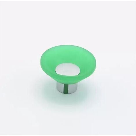 Pomolo concavo in gomma morbida verde 49x30mm - 015M Soft