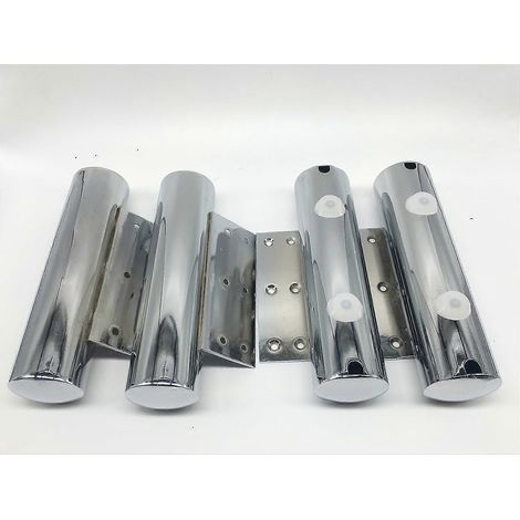 Verstellbare Möbelfüße, 4 Stück, Metall, verchromt, für Sofas, Stühle und Betten, Länge 15 cm, Höhe 4 cm