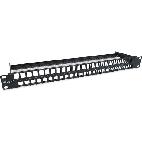Equip Patchpanel 48x Cat6 19` UTP 1HE Keystone Montage sw