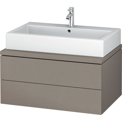 Mobiletto Duravit L-Cube Vanity per consolle, larghezza 820 mm, profondità 547 mm, 2 cassetti, colorazione: Terra Opaco - LC581701414 (1/5)