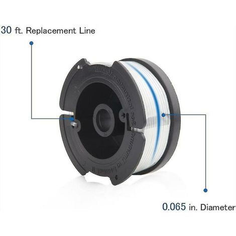 Lot de 6 bobines de fil avec 2 housses pour remplacer votre débroussailleuse Black Decker (1/3)