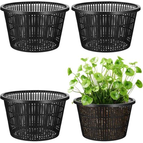 Lot 4 pots hydroponiques maille 21 cm – Paniers plastique à fentes – Pour orchidées, plantes aquatiques – Semis intérieur/extérieur (1/5)