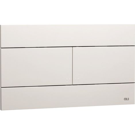 Placca di comando doppio tasto ultrasottile per cassette incasso in abs bianco oli slim 659041 (1/3)