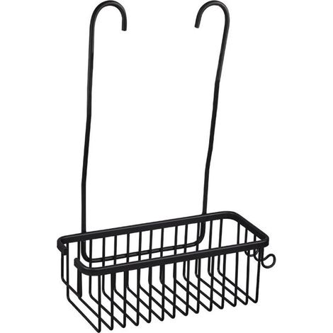 Ineasicer Étagère de Douche a Suspendre, Panier de Douche Sans Perçage Porte Savon Douche en Acier Inoxydable, Etagère de Douche à accrocher au Mitigeur de Douche avec 2 Crochets Support Douche, Noir (1/4)