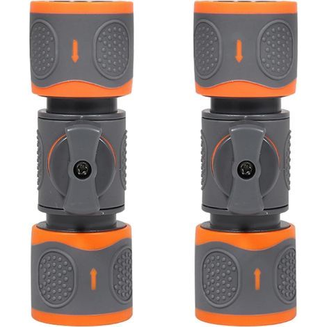 2-Piece Water Hose Connector, Water Hose Connectors Adapters Garden Hose Fittings Shut-Off Valve for Car Garden Hose, Kitchen, Laundry, and Cleaning (1/5)
