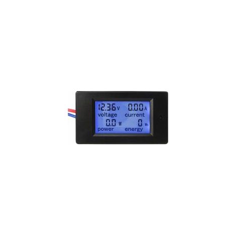 Voltmètre avec affichage LCD, ampèremètre 12V indicateur de testeur, alimentation en courant de tension alimentation numérique DC 6,5 - 100V 100A voltampère Watt multimètre
