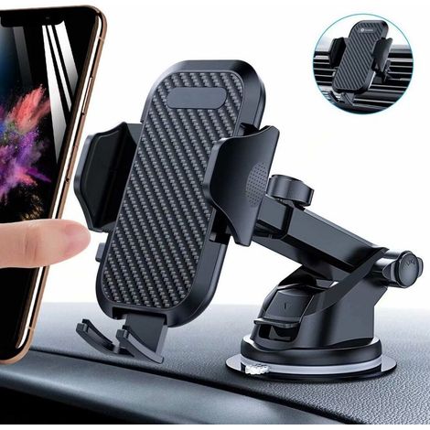 Support de téléphone portable 3 en 1 pour voiture, support de téléphone portable avec ventilation et ventouse, support universel pour téléphone portable de voiture, support pour smartphone (1/5)