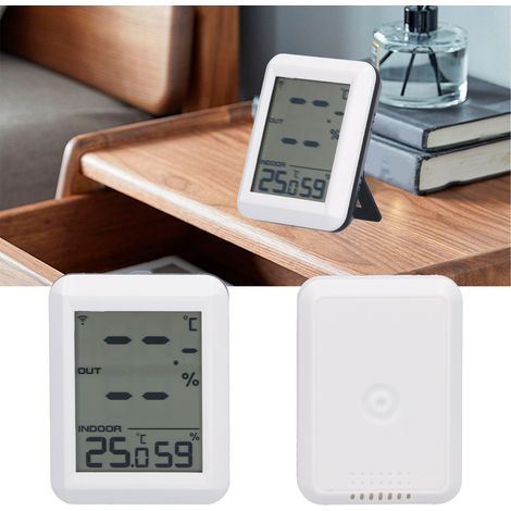 Mini-moniteur sans fil de température et d'humidité intérieure/extérieure avec commutateur °C/℉ (1/5)