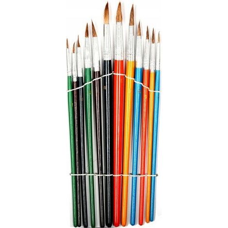 Pinceaux coniques pour aquarelle 12 pièces