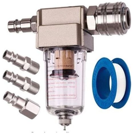 Filtre à air comprimé, Séparateur d’eau, Séparateur d’huile, raccord rapide inclus (1/4)
